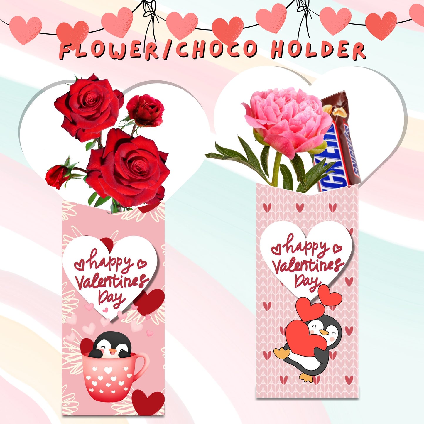 Valentines Flower/choco holder
